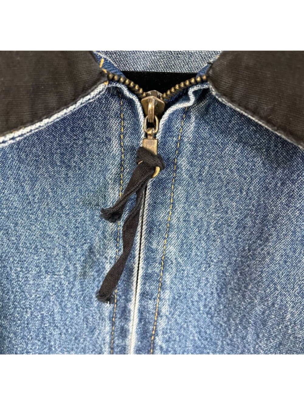 Vintage 90s Beaded Chili Peppers Southwestern Denim Jacket Women L Artsy Boho - Picture 6 of 9